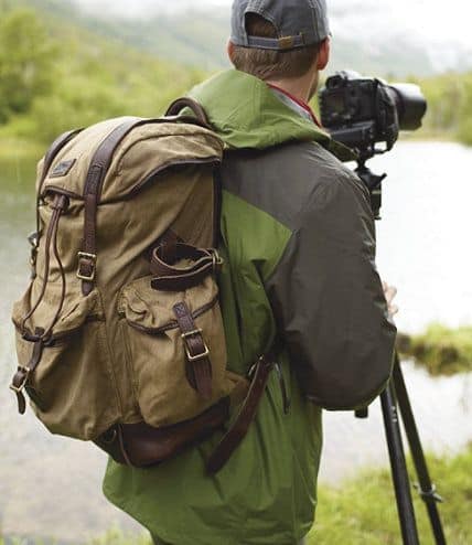 old school hiking backpack