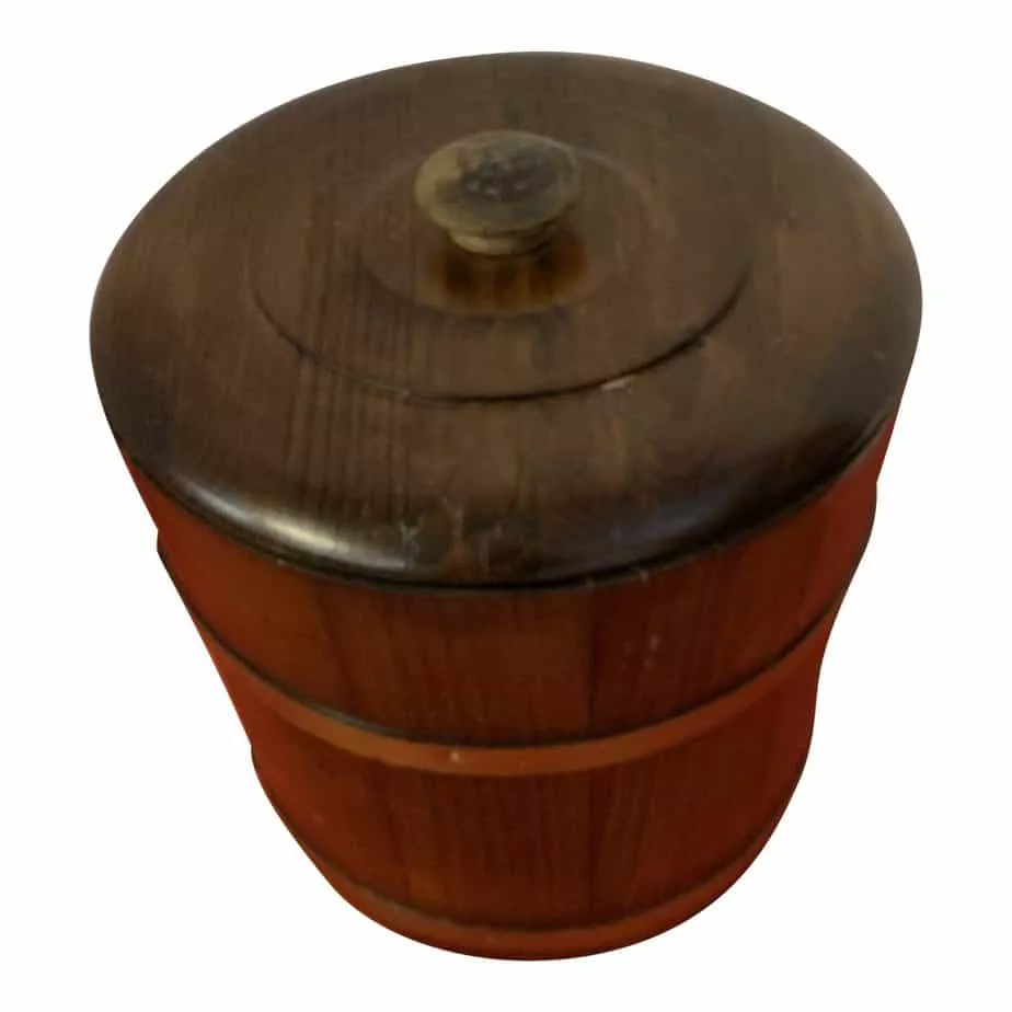 late 19th century oak ice bucket 3317