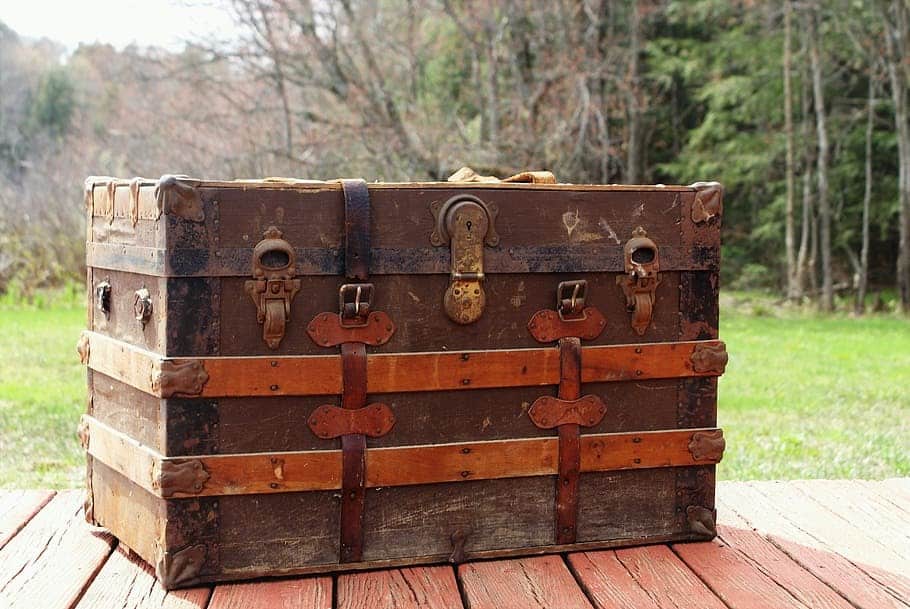 old travel luggage trunk