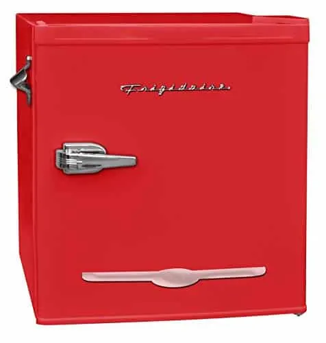 FRIGIDAIRE EFR176-RED 1.6 cu. ft. Retro Bar Fridge with Side Bottle Opener, Red