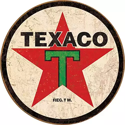 Desperate Enterprises Texaco '36 Round Tin Sign