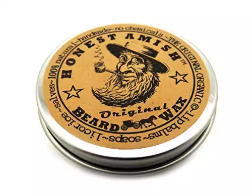 Honest Amish Original Beard Wax - Made from Natural and Organic Ingredients