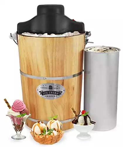 Elite Gourmet EIM-506 6 quart Old-Fashioned Ice Cream Maker | Amazon