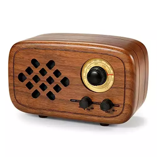 Rerii Retro Bluetooth Speaker, Handmade Walnut Wood Vintage | Amazon